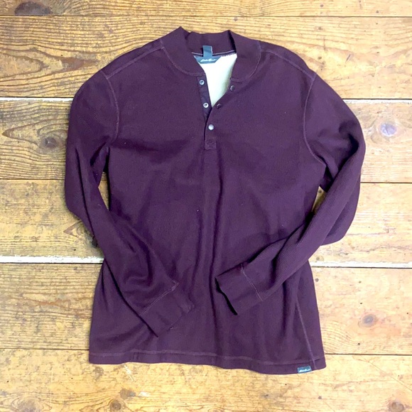 Eddie Bauer waffle texture - fleece lined.